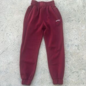BOXRAW Johnson Women's Red Heavyweight High Waist Jogger Sweatpants Size M